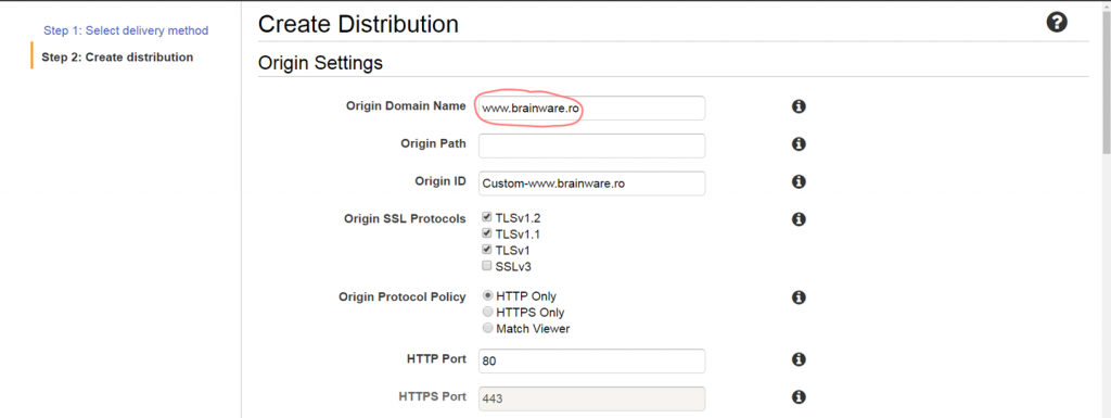 Create Cloud Distribution